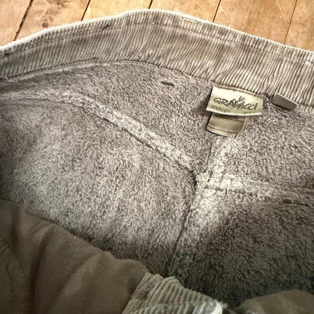 Vtg Gramicci Corduroy Pants Made In Usa Fleece Lined Bonded Womens Sz L (14/16) — image 6 of 6